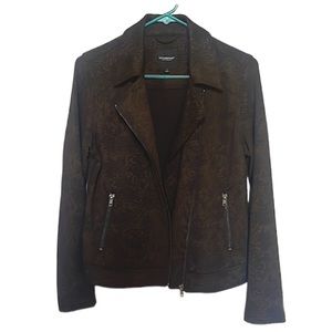 Liverpool LA Metallic Python Moto Jacket Women's Size S Zip Front Copper Snake